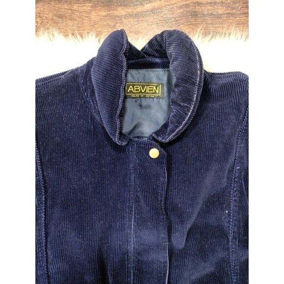 Abvien 100% Cotton Long Sleeve Corduroy Sweater & Pants 2 Pcs Blue Women"s L VTG - Picture 7 of 16